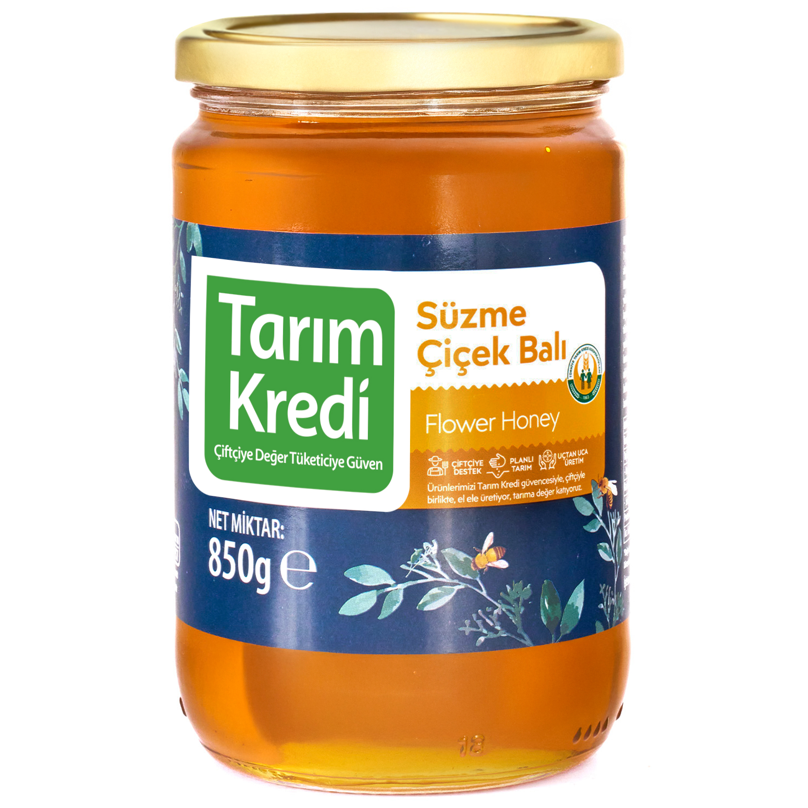TK SÜZME ÇİÇEK BAL KAVANOZ