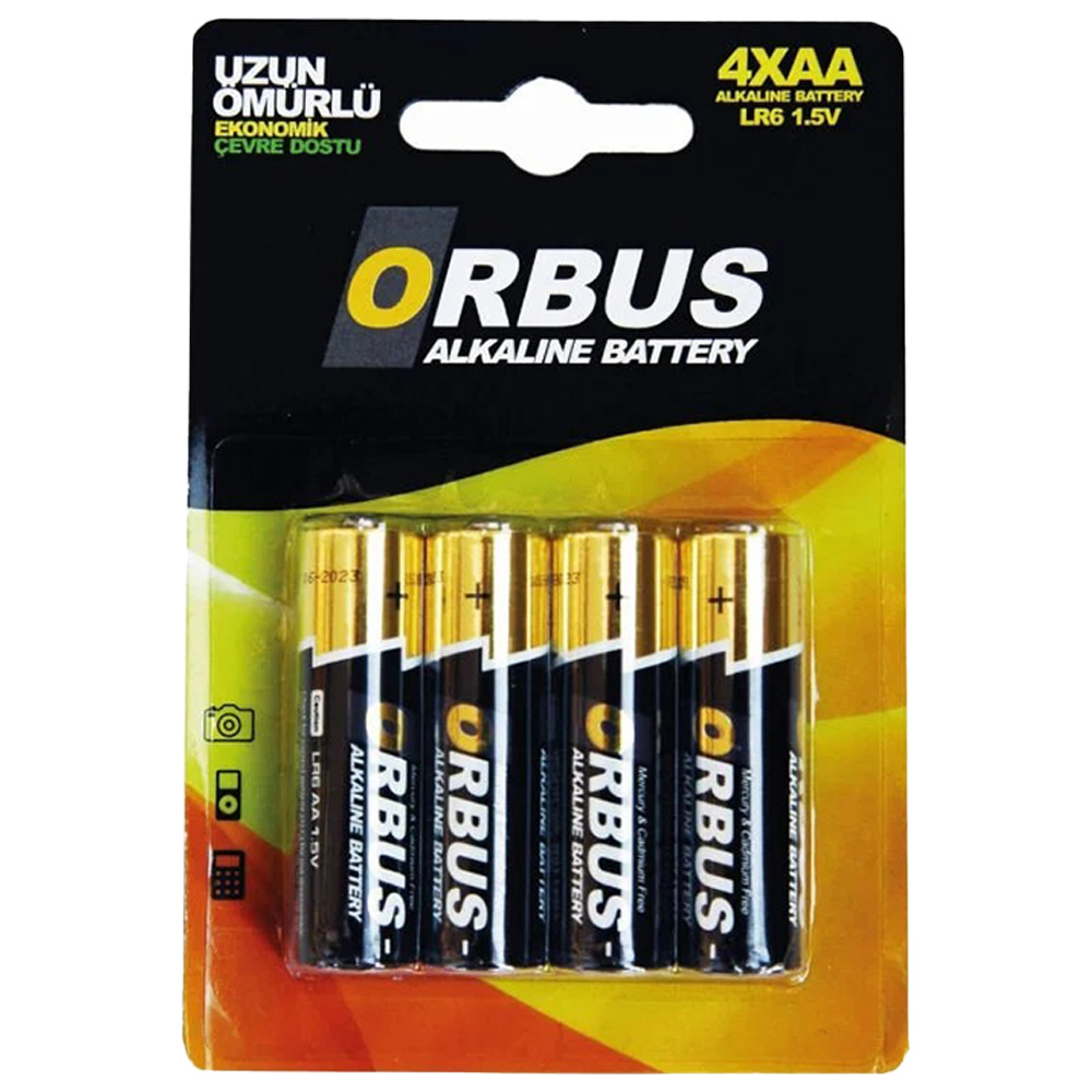 ORBUS ALKALİN İNCE PİL  4'LÜ AAA