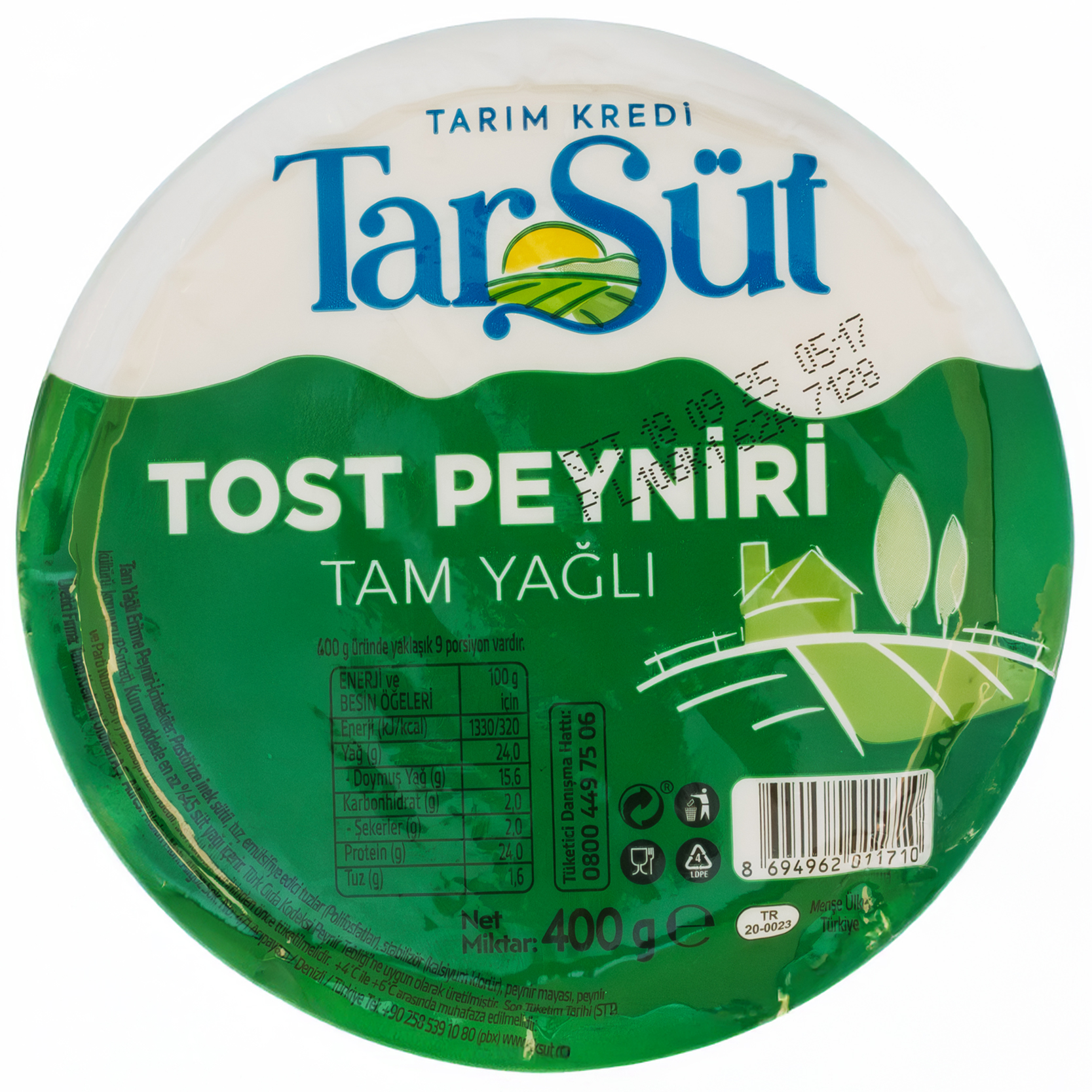 TARSÜT TAM YAĞLI TOST PEYNİRİ