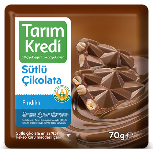 TK KARE ÇİKOLATA SÜTLÜ FINDIKLI
