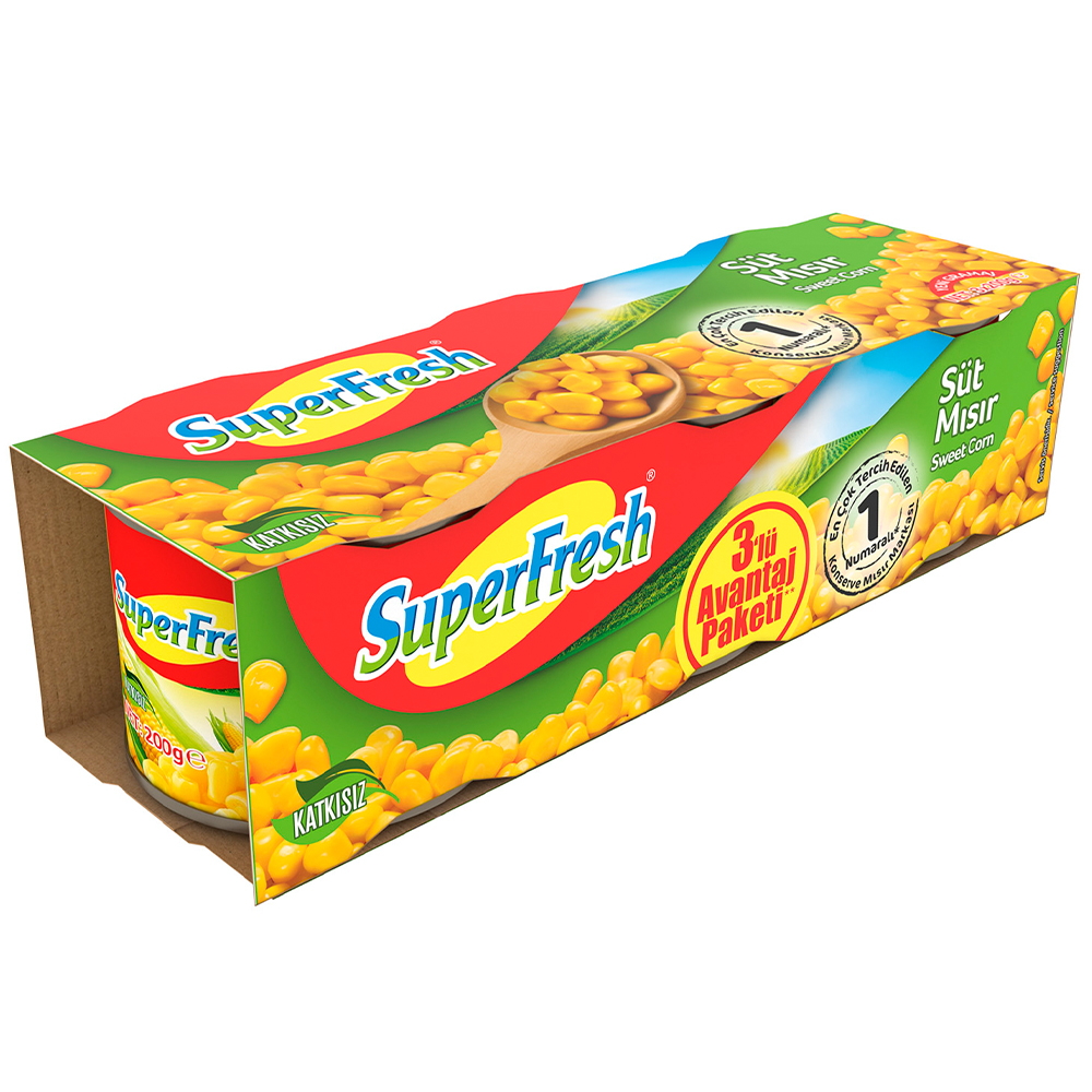 SUPERFRESH SÜT MISIR 3 LÜ AVANTAJ PAKETİ 3X