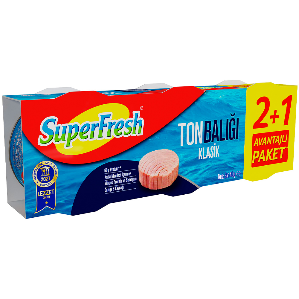 SUPERFRESH AYÇİÇEK YAĞLI TON BALIĞI 3X