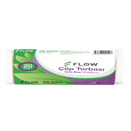 FLOWPACK ÇÖP TORBASI ORTA  55X60 20 LI