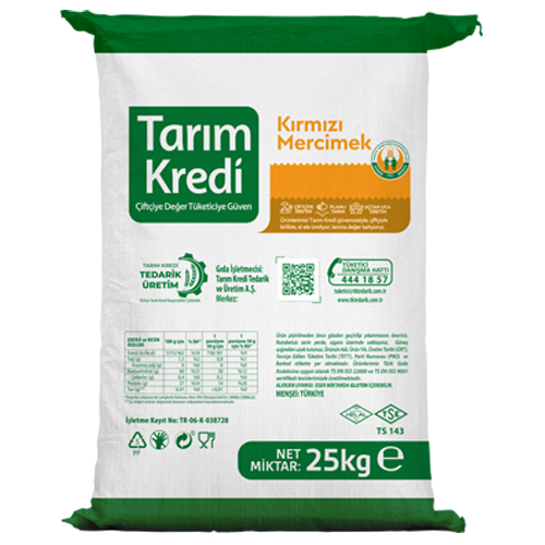 TK KIRMIZI MERCİMEK BEZ ÇUVAL
