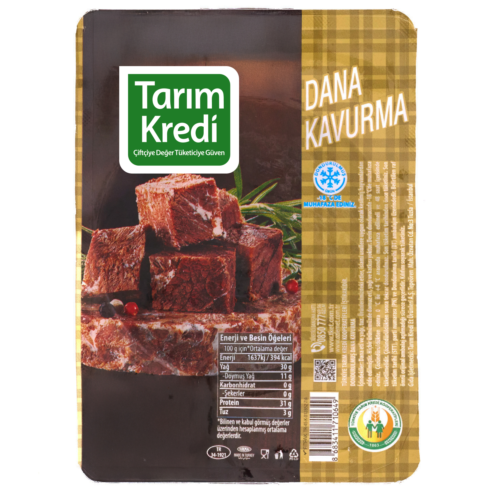 TK DANA DİLİMLİ DONUK KAVURMA