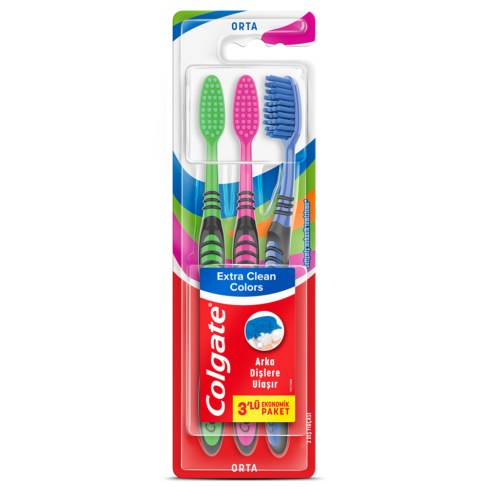 COLGATE EXTRA CLEAN COLORS 2+1 DİŞ FIRÇASI