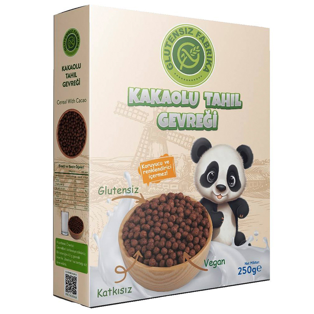 GLUTENSİZ FABRİKA KAKAOLU TAHIL GEVREĞİ