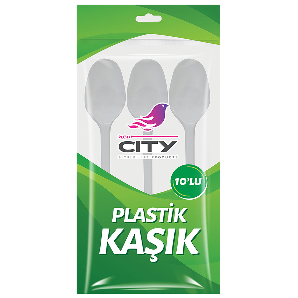 NEW CİTY PLASTİK KAŞIK  10 LU