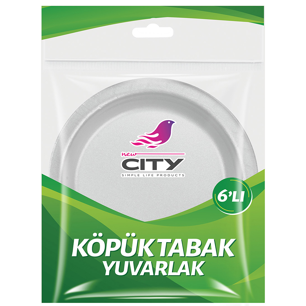 NEW CİTY KÖPÜK TABAK YUVARLIK 6 LI