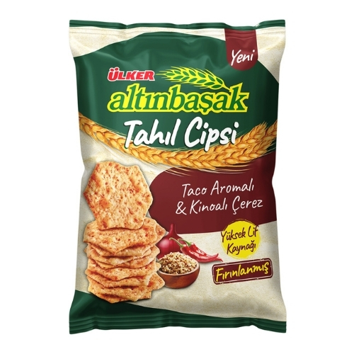 ÜLKER ALTINBAŞAK TAHIL CİPSİ TACO&amp;KİNOA 50G