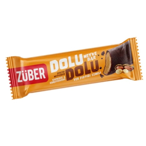 ZÜBER YER FISTIĞI DOLGULU VE KAKAOLU MEYVE BAR 30G