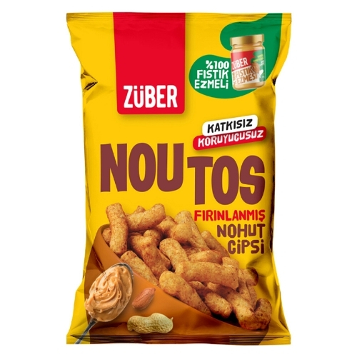 ZÜBER NOUTOS FIRIN. NOHUT CİPSİ FISTIK EZMELİ 55 G