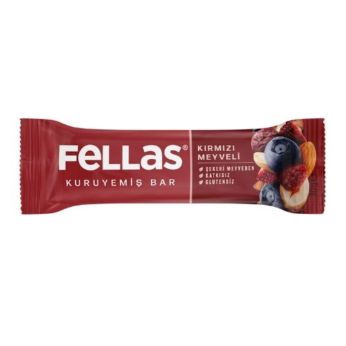FELLAS KIRMIZI MEYVELİ KURUYEMİŞ BAR 30 G