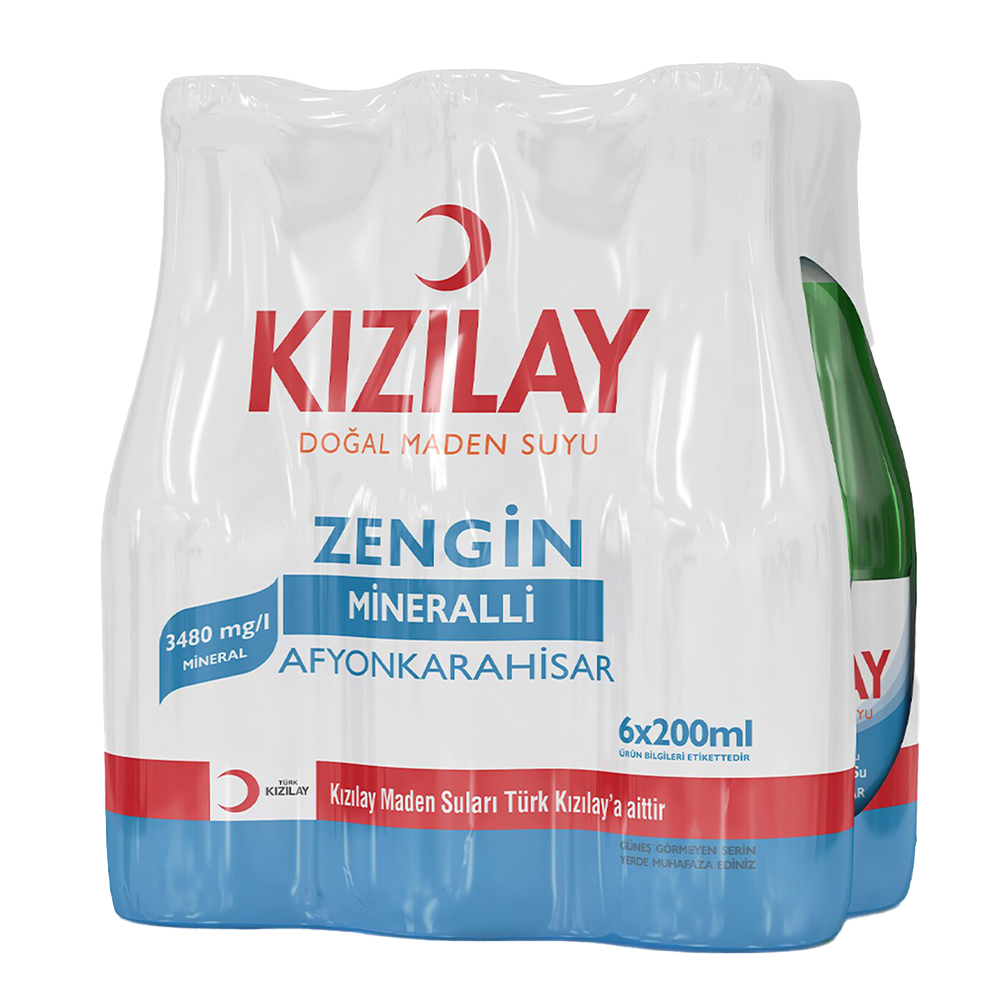 KIZILAY DOĞAL MADEN SUYU 200 CL 6 LI
