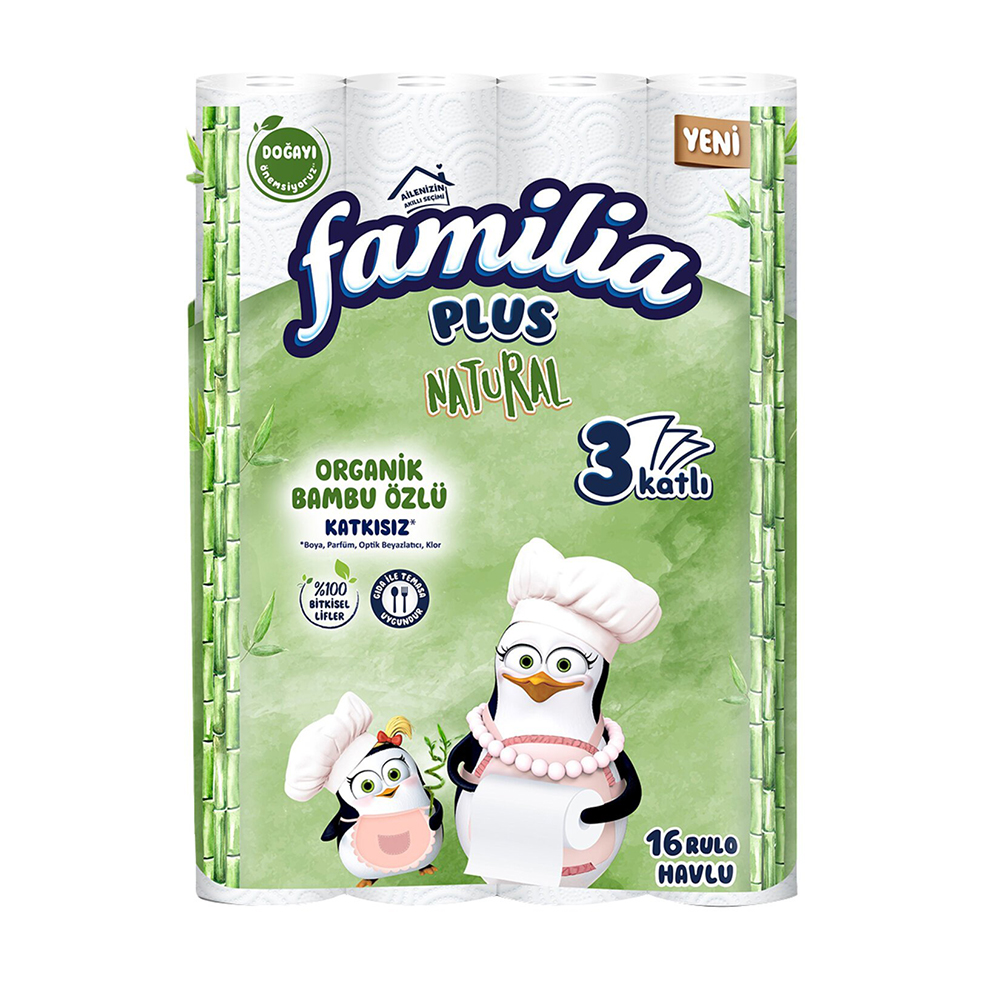 FAMİLİA HAVLU NATURAL 16 LI