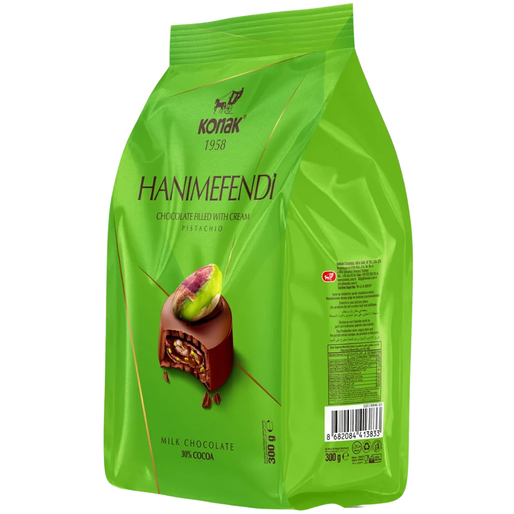 KONAK HANIMEFENDİ ÇKLATA SÜT&amp;ANTEPFSTK PARÇAL