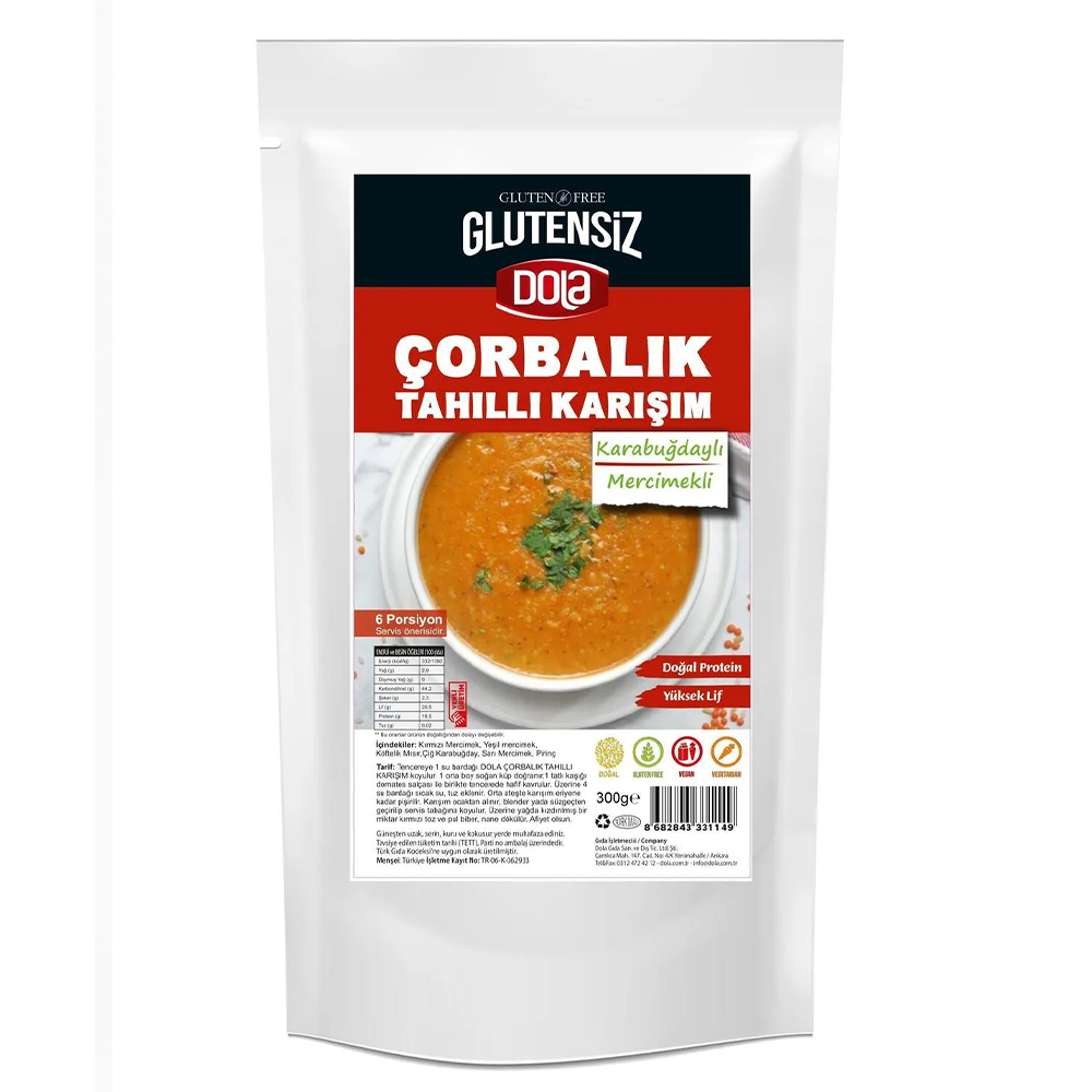 DOLA GLUTENSİZ ÇORBALIK TAHILLI KARIŞIM