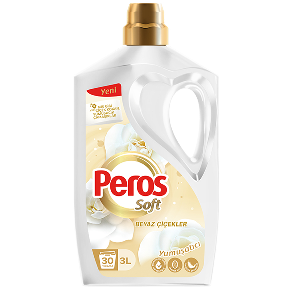 PEROS  YUMUŞATICI BEYAZ ÇİÇEKLER KALPLİ