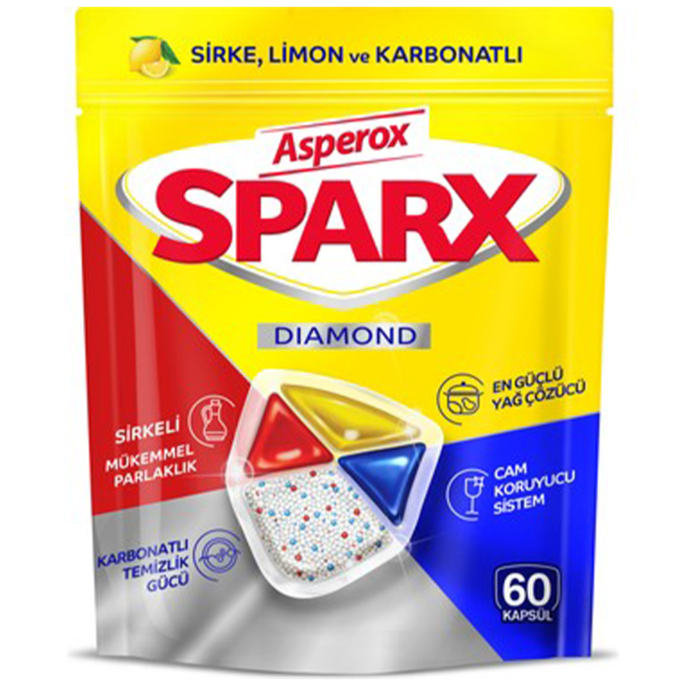 ASPEROX SPARX BULAŞIK MAKİNASI KAPSÜLÜ 60'LI