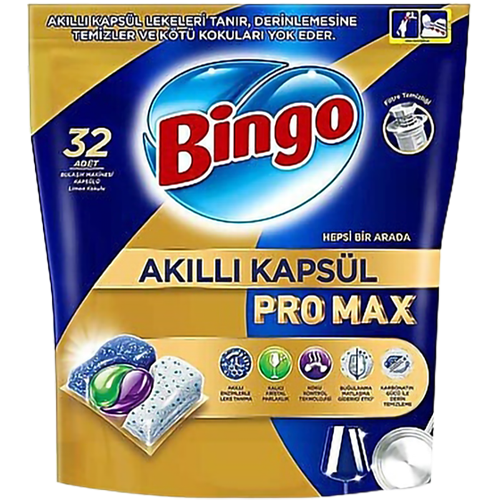 BİNGO AKILLI BULAŞIK KAPSÜLÜ PRO MAX 32Lİ