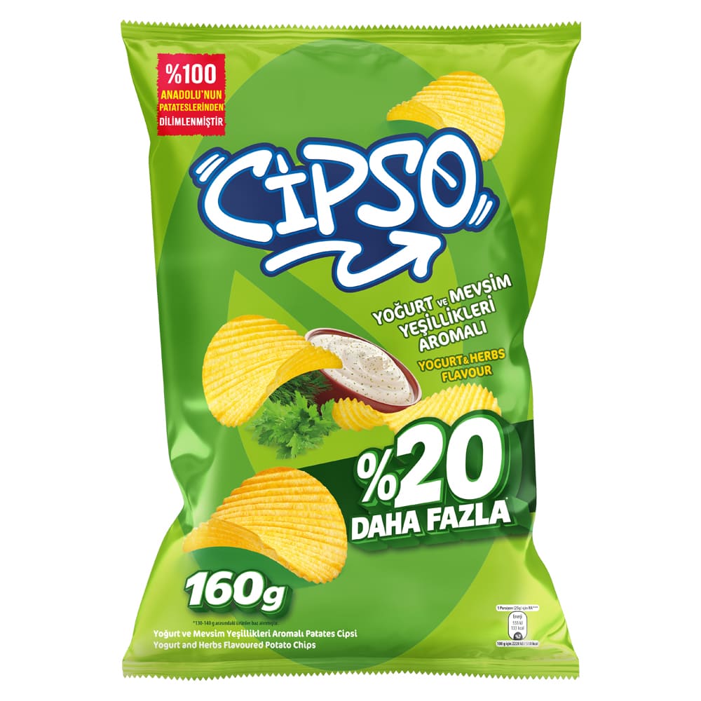 CİPSO YOĞURT MEVSİM YEŞİLLİK. AROM. PAT. CİPSİ160G