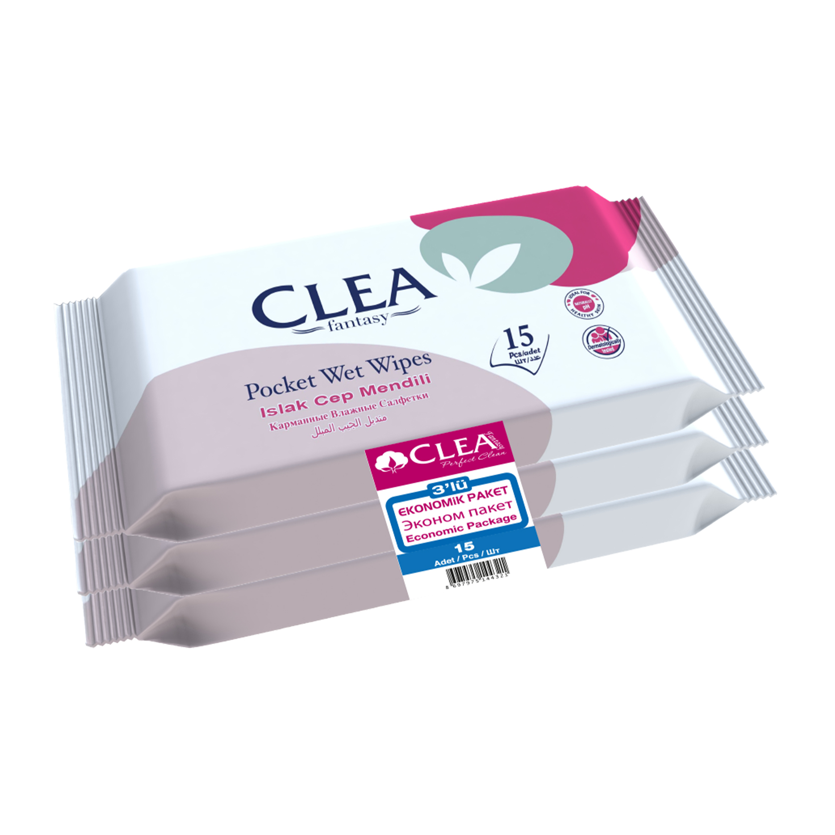 CLEA ISLAK MENDİL 3*15 Lİ