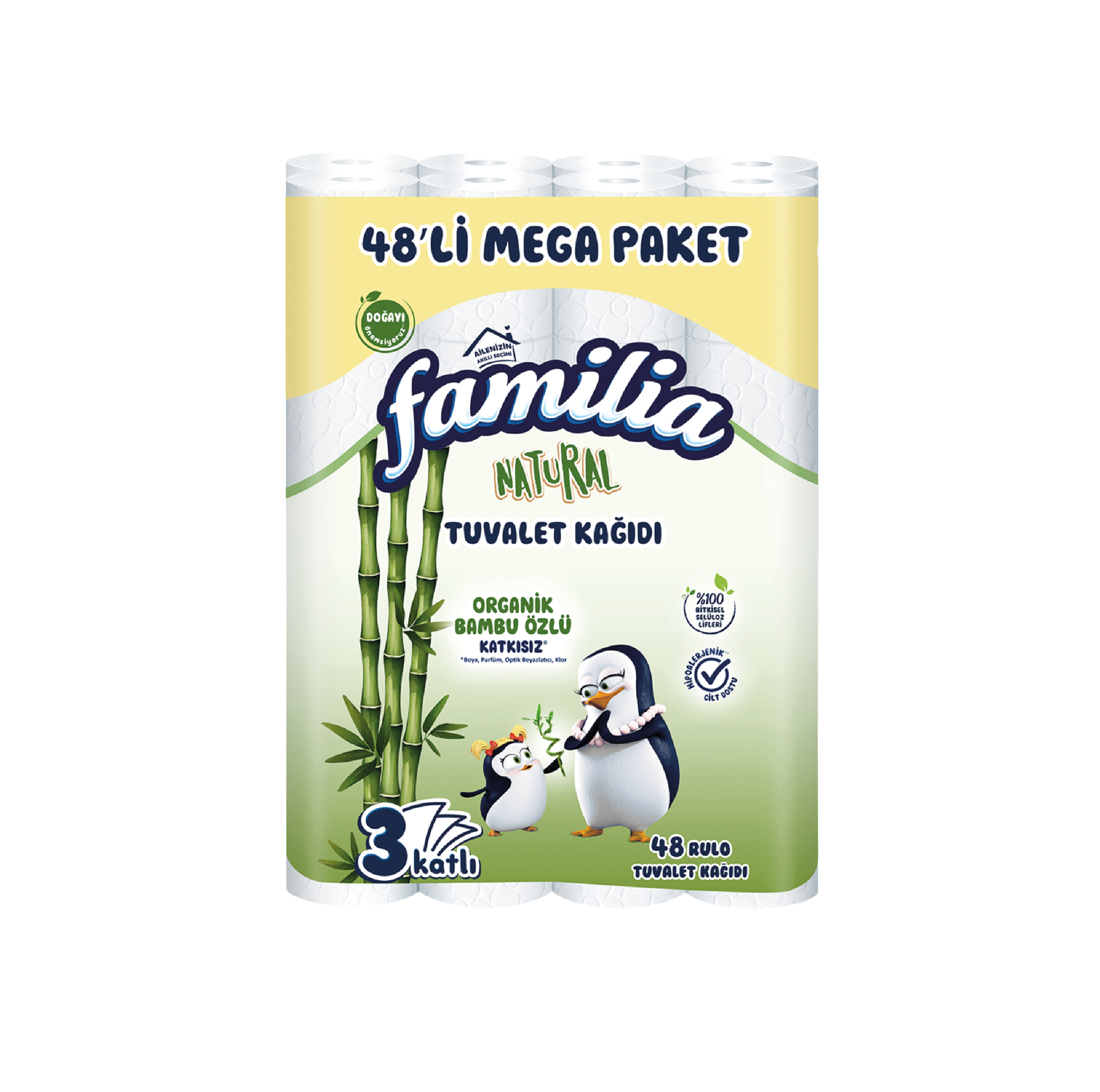 FAMİLİA TUVALET KAĞIDI NATURAL 3 KATLI 48 Lİ