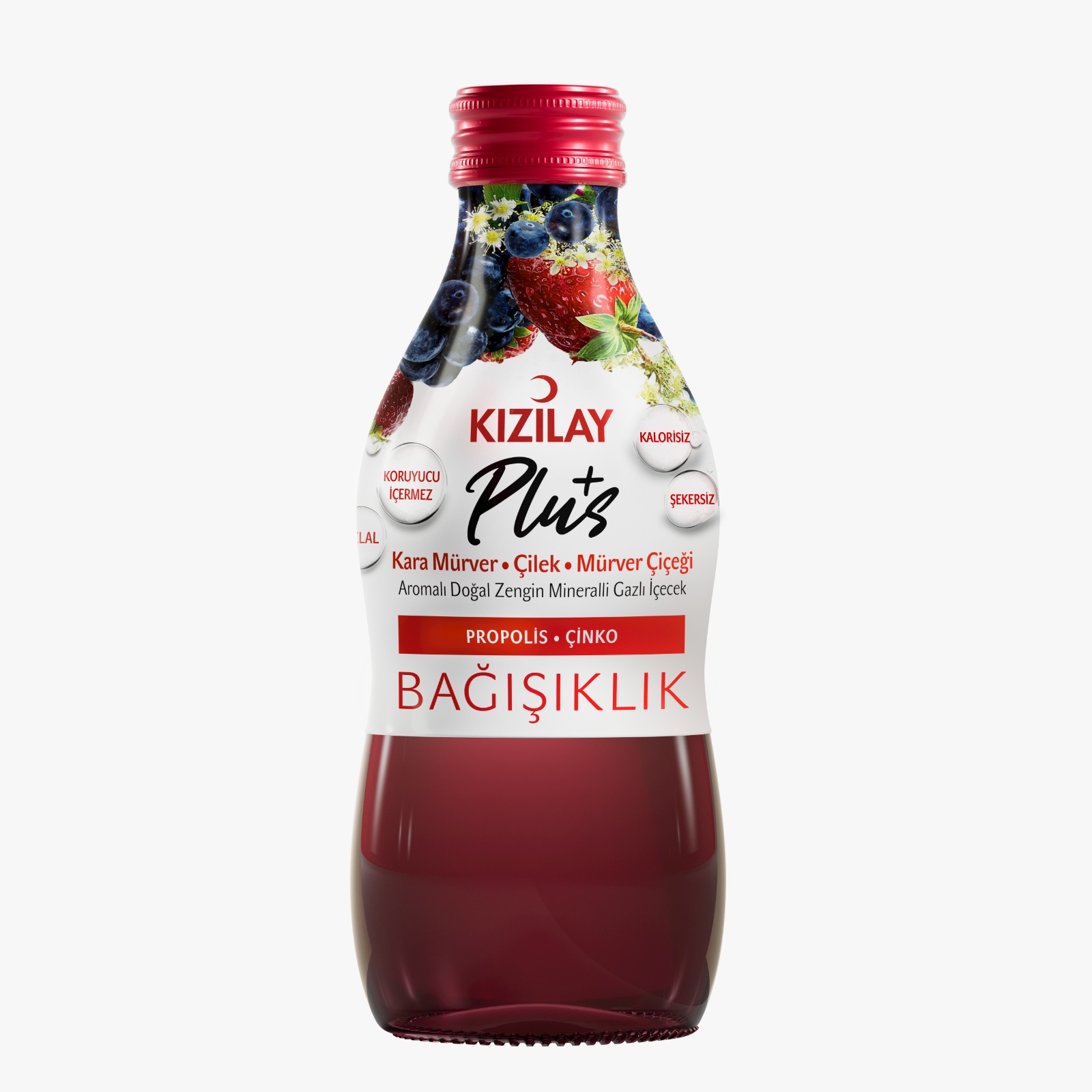 KIZILAY PLUS MADEN SUYU KARAMÜRVER&amp;ÇİLEK 200ML