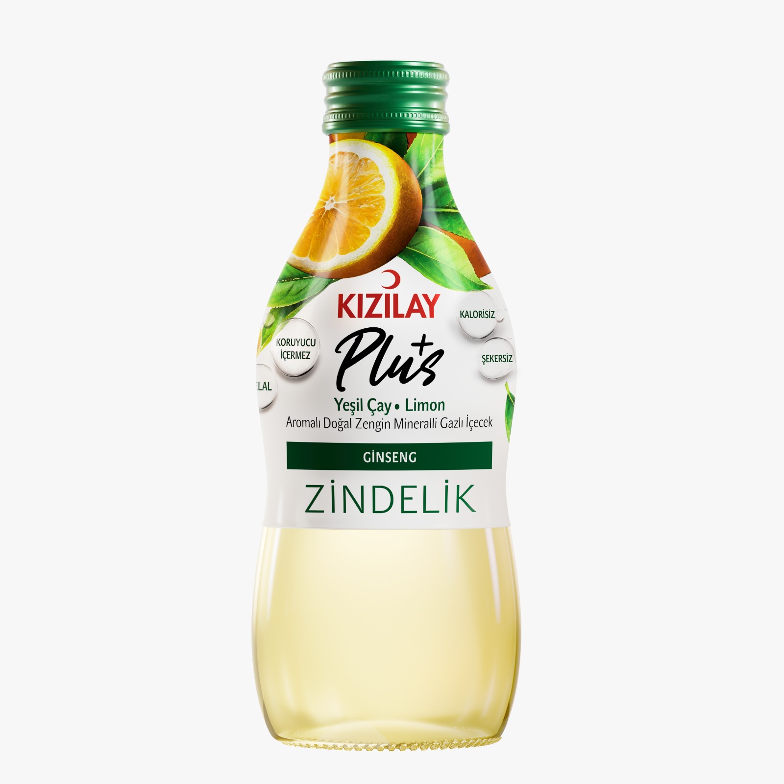 KIZILAY PLUS MADEN SUYU YEŞİL ÇAY&amp;GİNSENG 200 ML