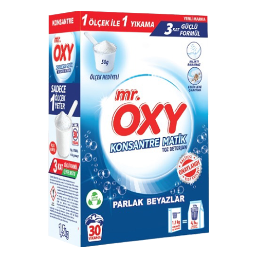 MR.OXY KONSANTRE TOZ DETERJAN BEYAZLAR 1,5 KG
