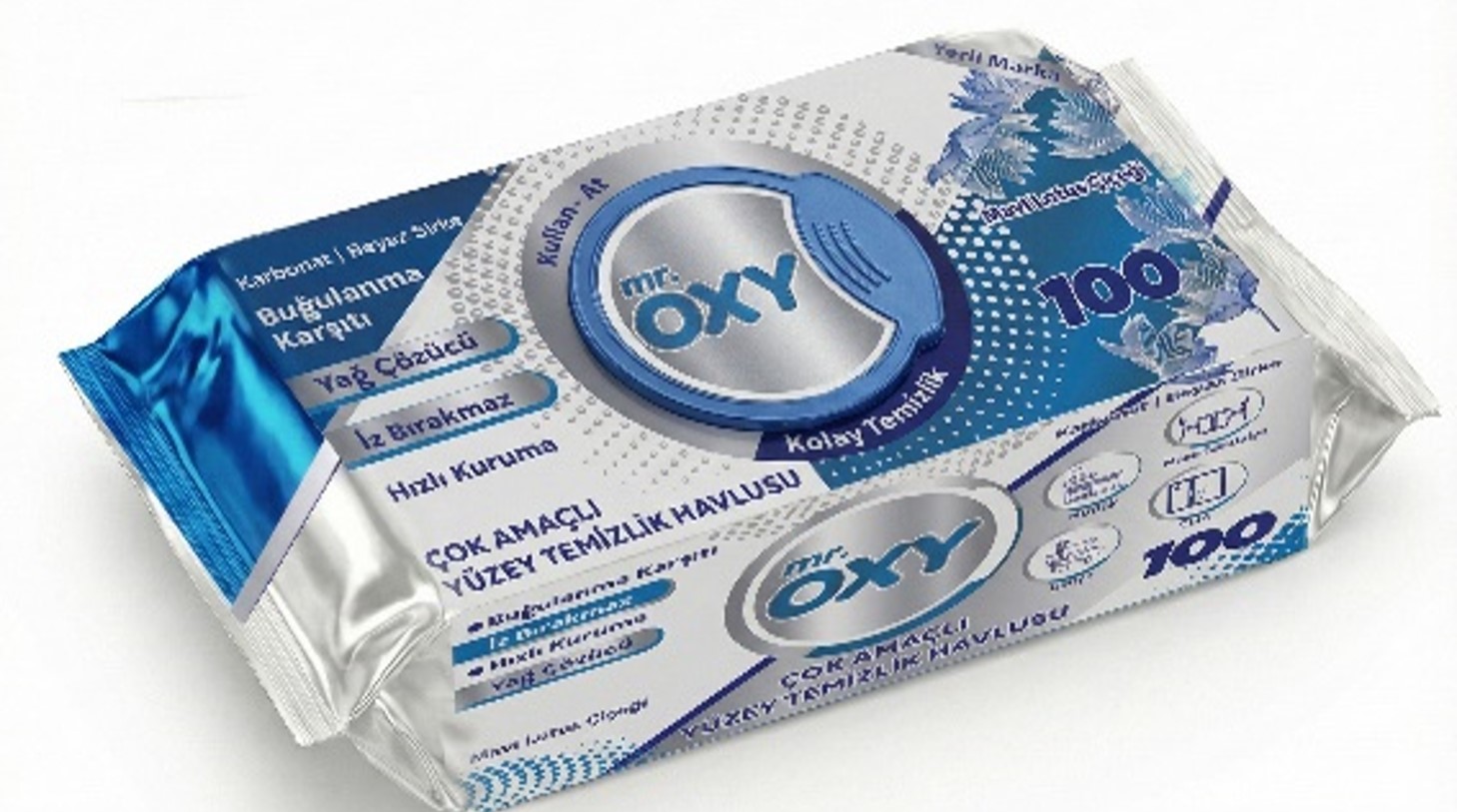 MR.OXY YÜZEY TEMİZLİK HAVLUSU MAVİ LOTUS 100 LÜ