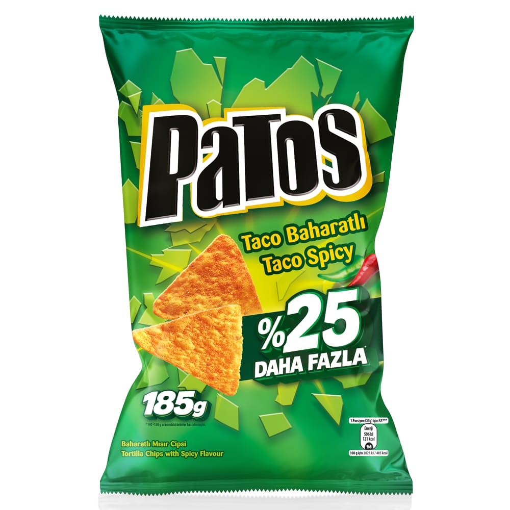PATOS TACO BAHARAT AROMALI MISIR CİPSİ 185 G