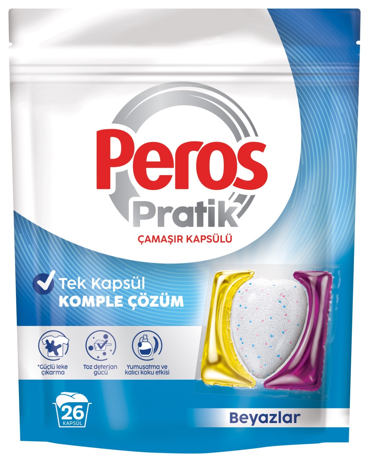 PEROS PODS ÇAMAŞIR KAPSÜLÜ BEYAZLAR 26 LI