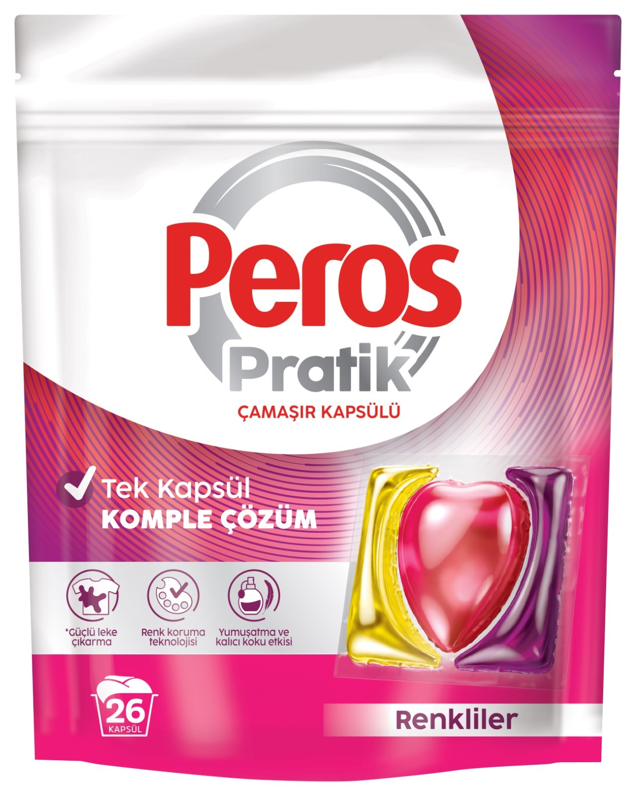 PEROS PODS ÇAMAŞIR KAPSÜLÜ RENKLİLER 26 LI