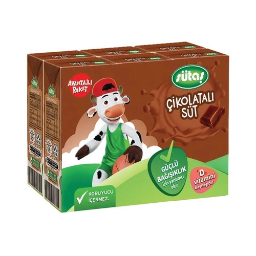 SÜTAŞ ÇİKOLATALI SÜT 6X180 ML