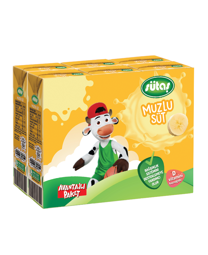 SÜTAŞ MUZLU SÜT 6X180 ML