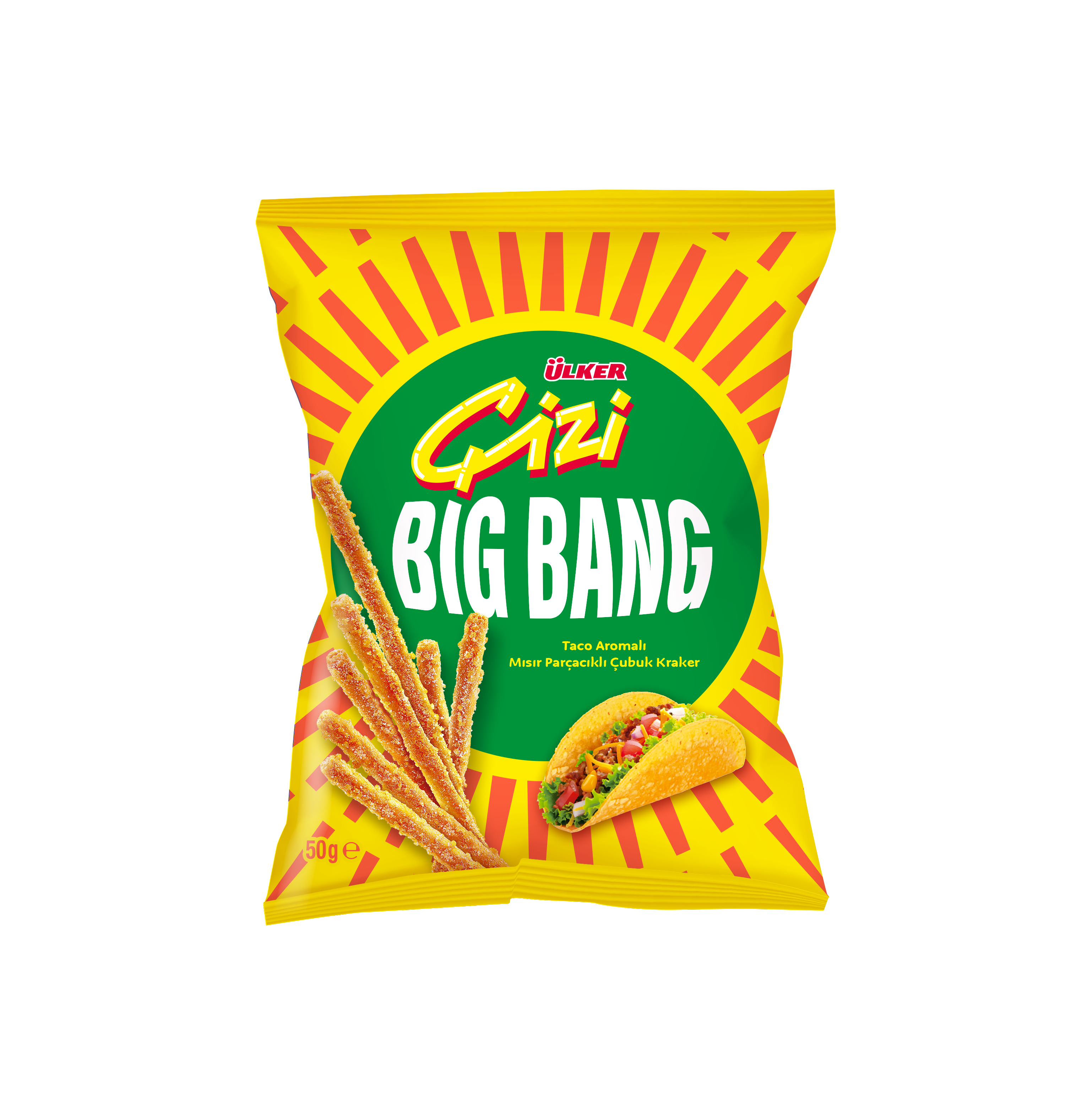 ÜLKER ÇİZİ BİG BANG TACO AROMALI MISIR KRAKER 50 G